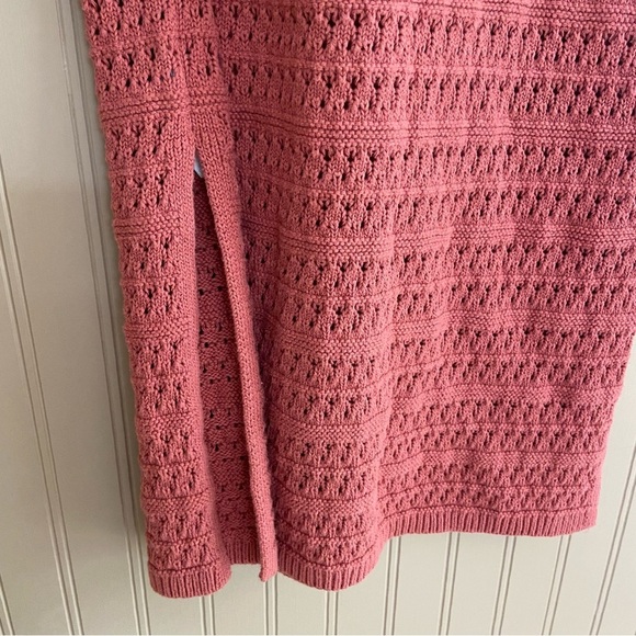 Old Navy Dark Blush Crochet/Knit Long Dress Women’s Size Medium - Picture 3 of 11